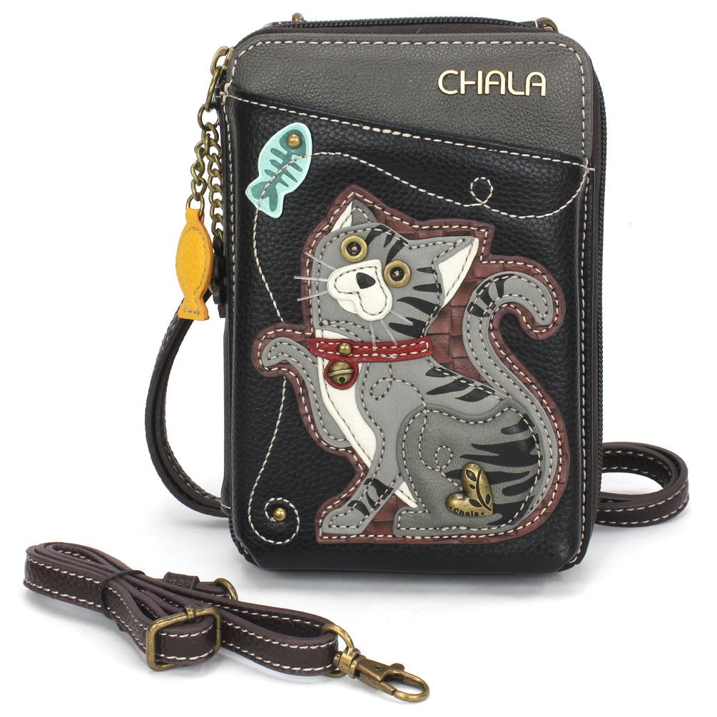 Wallet Xbody - Gray Tabby Cat – Whimsical Bags