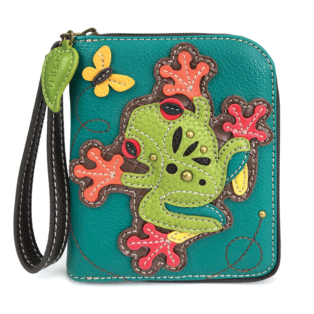 Chala Zip Around Wallet - Frog – Whimsical Bags