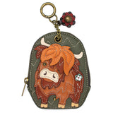 Chala Mini Coin Purse Keychain - Highland Cow