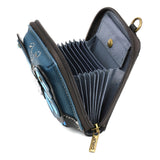 Chala Cute-C - Credit Card Holder / Wallet Wristlet - Blue Butterfly
