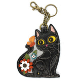 Chala Coin Purse / Key Fob - Black Cat