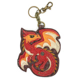 Chala Coin Purse - Key Fob - Red Dragon
