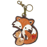 Chala Coin Purse / Key Fob - Fox Family
