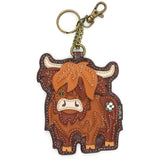 Chala Coin Purse / Key Fob - Highland Cow