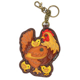 Chala Coin Purse / Key Fob - Hen with Chicks