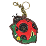 Chala Coin Purse / Key Fob - Ladybug on a Leaf