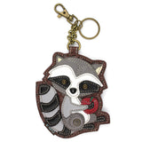 Chala Coin Purse / Key Fob - Raccoon with Cherry