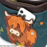 Chala Crescent Crossbody - Highland Cow