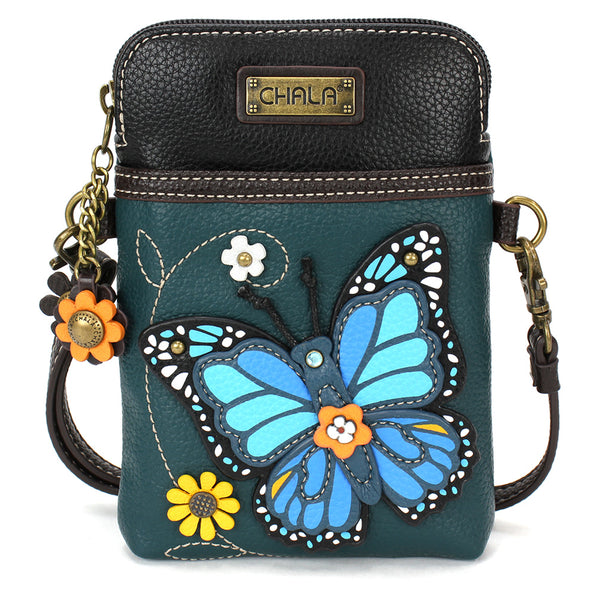 小物 charlolo Chala Blue Butterfly Cellphone Xbody | Whimsical Bags