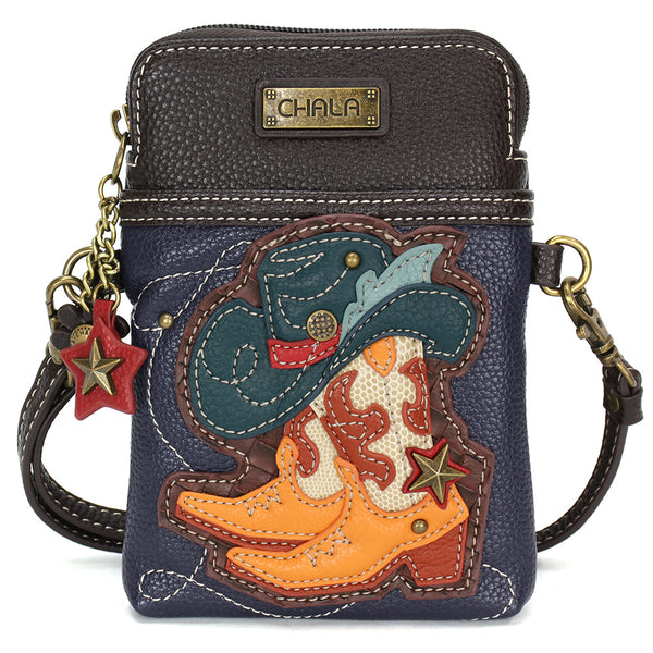 Chala Western Boots Cellphone Xbody | Whimsical Bags