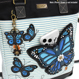 Chala Work Tote - Blue Butterfly