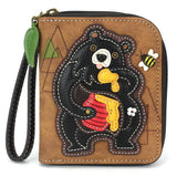 Chala Zip-Around Wallet - Black Bear