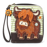 Chala Zip-Around Wallet - Highland Cow