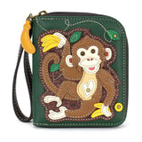 Chala Zip-Around Wallet - Monkey with Bananas