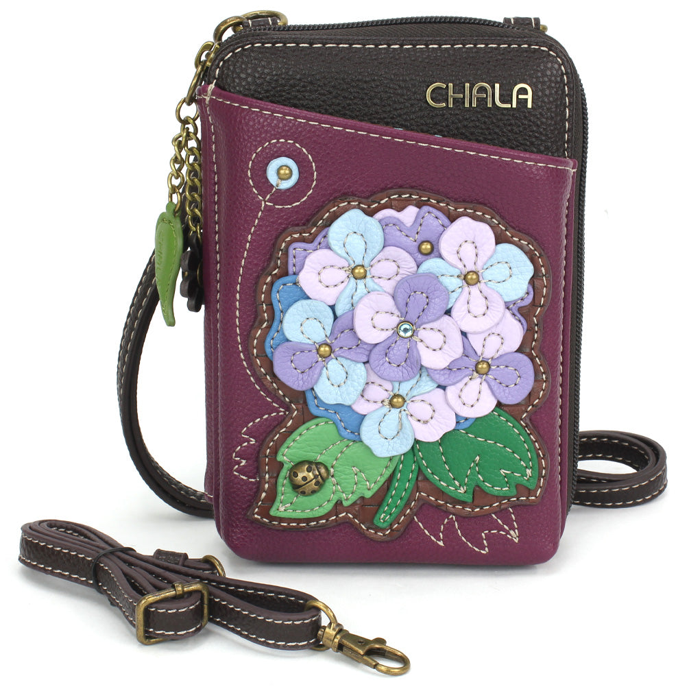 Wallet Xbody - Hydrangea – Whimsical Bags