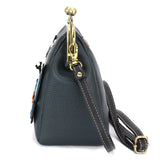 Chala Kisslock Cellphone Crossbody - Blue Butterfly