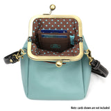 Chala Kisslock Cellphone Crossbody - Black Cat