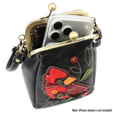 Chala Kisslock Cellphone Crossbody - Cardinal