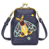 Chala Kisslock Cellphone Crossbody - Moth