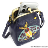 Chala Kisslock Cellphone Crossbody - Moth