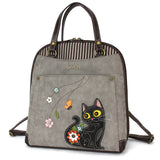 Chala Convertible Backpack Purse - Black Cat