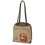 Chala Convertible Backpack Purse - Highland Cow