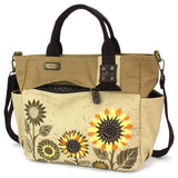 Chala Canvas Print Pocket Tote - Sunflower