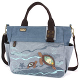 Chala Canvas Print Pocket Tote - Turtles