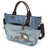 Chala Canvas Print Pocket Tote - Turtles