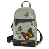 Chala Canvas Sling Bag - Monarch Butterfly