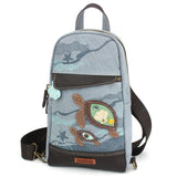 Chala Canvas Sling Bag - Turtles