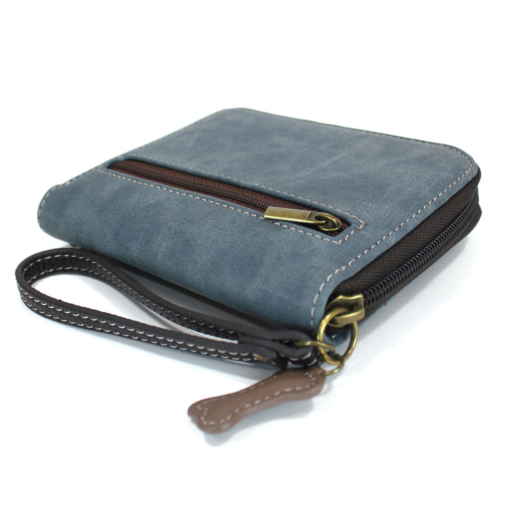 Chala Zip Around Wallet - Wiener Dog Scooter – Whimsical Bags